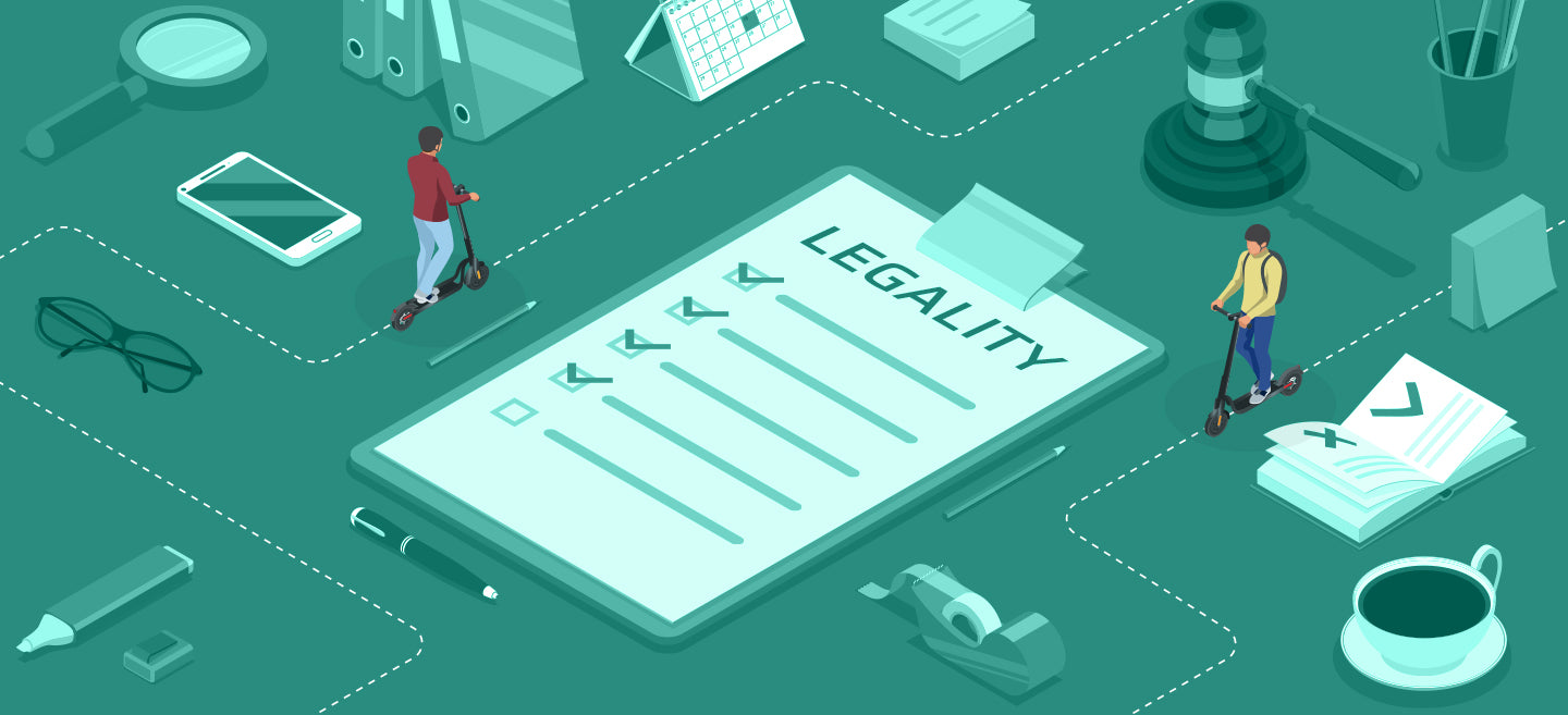 Electric scooter UK law graphic