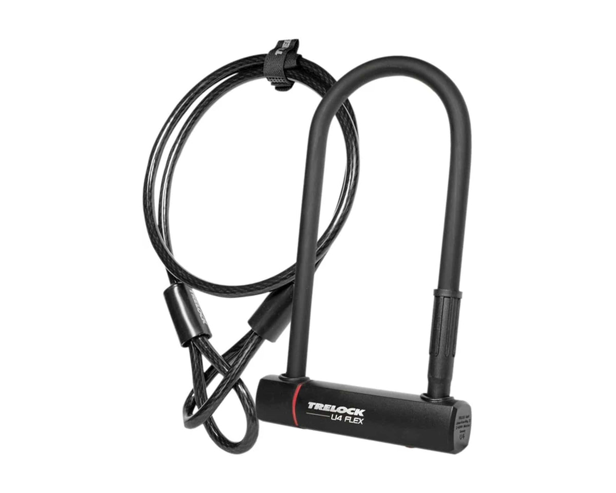 Pure Electric Black Trelock U4 230mm Lock and Flex Cable (Sold Secure Silver)