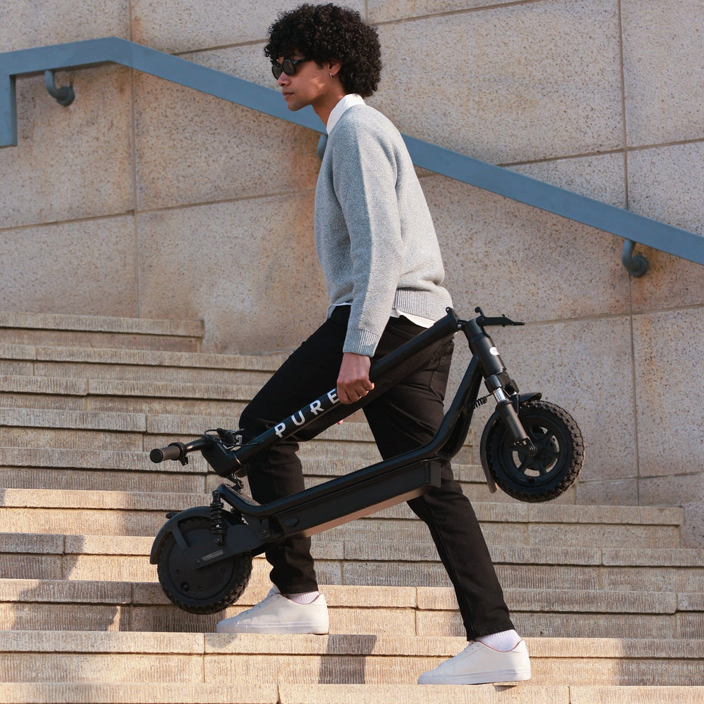 Pure Electric Scooter Black Air⁵ Pro+ Suspension