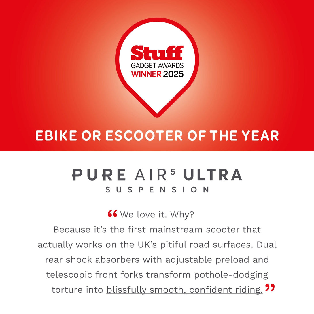 Pure Electric Scooter Black Air⁵ Ultra Suspension