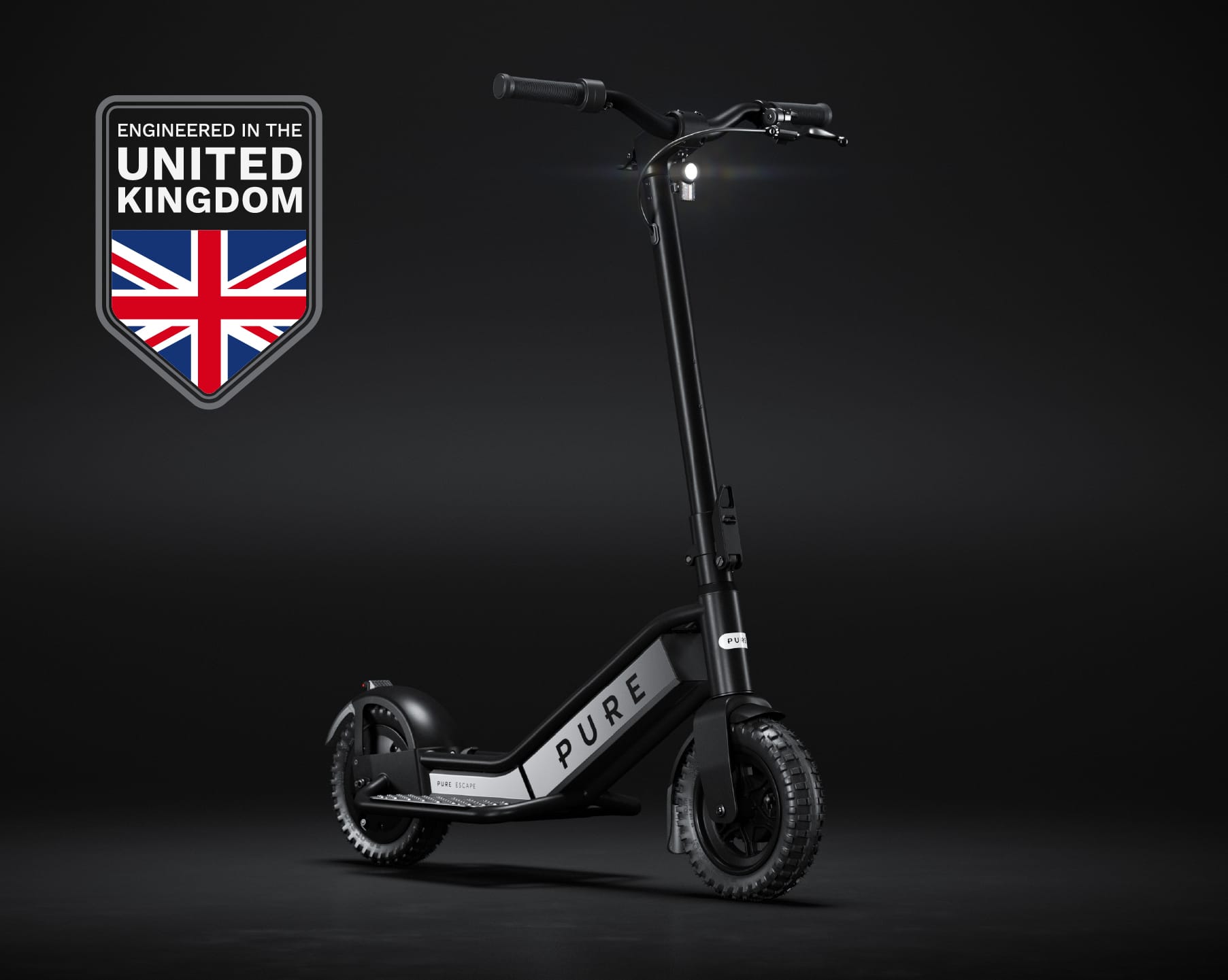 Pure Electric Scooter Black & Gunmetal Escape