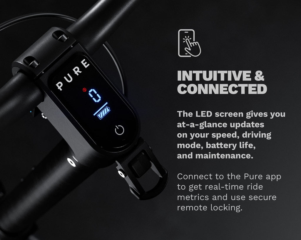 Pure Electric Scooter Black & Gunmetal Escape