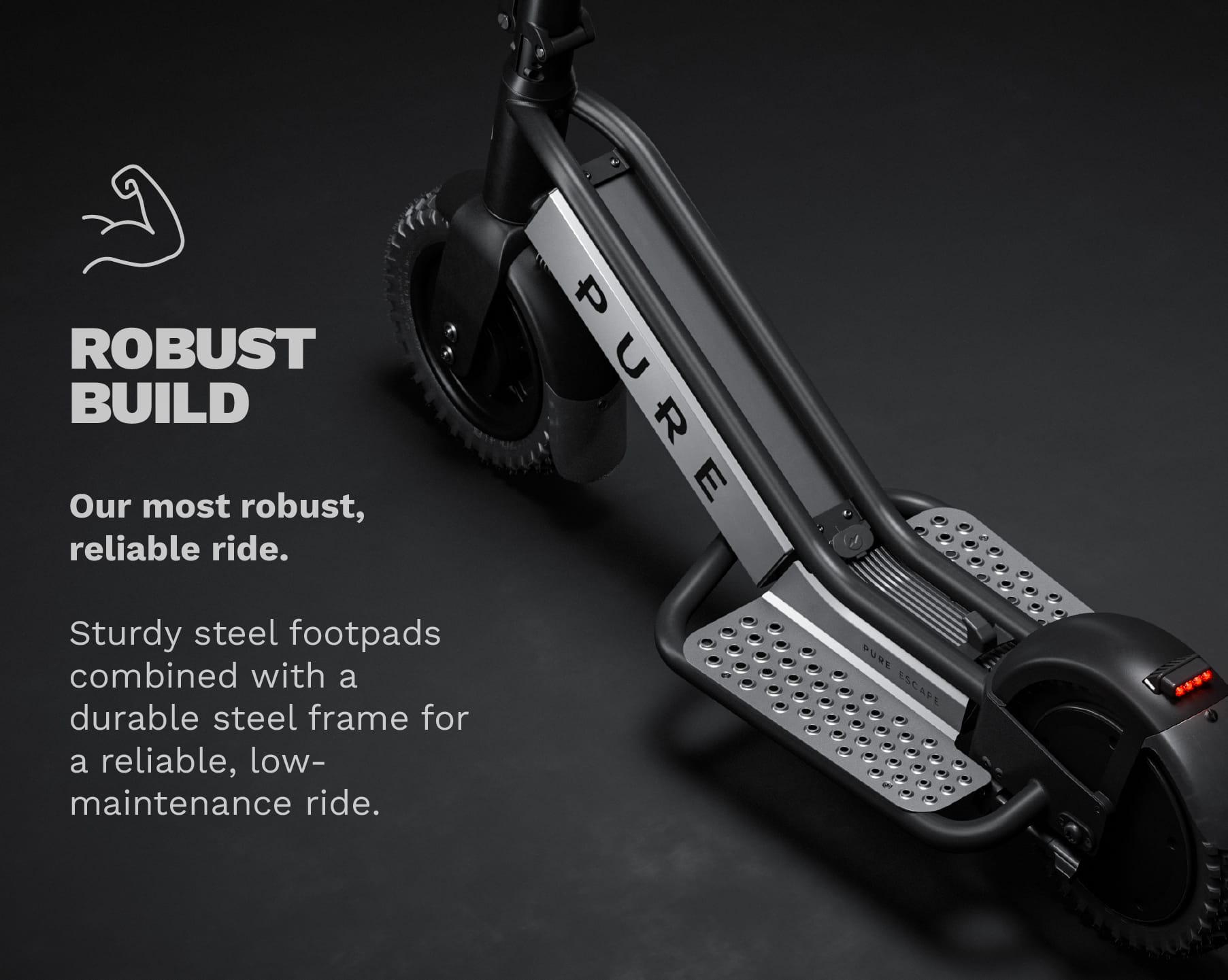 Pure Electric Scooter Black & Gunmetal Escape