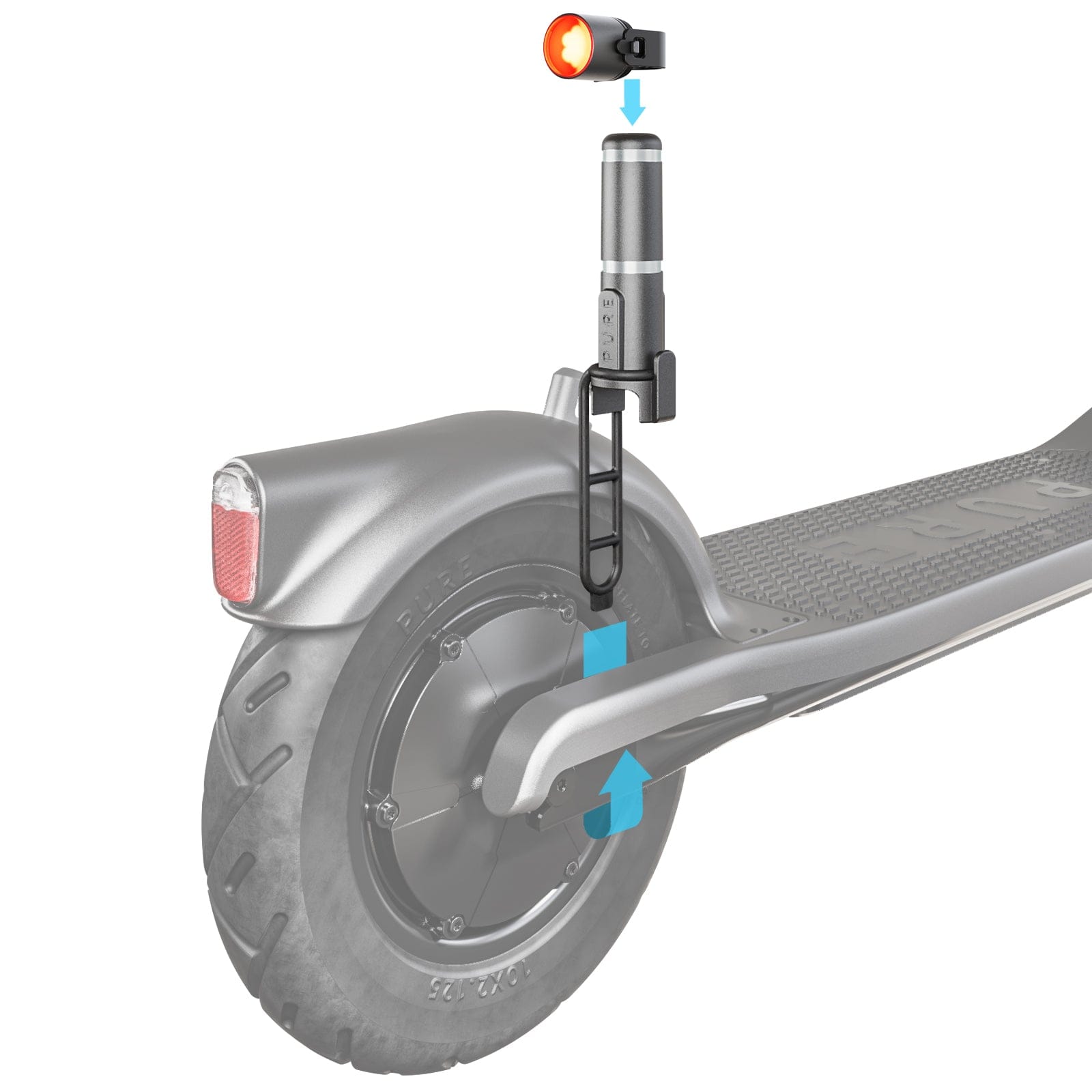 Pure Lights Pure Electric Scooter Light Mount - Only works with Pure Air 2nd Gen scooters